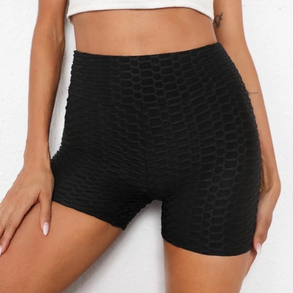 Textured Knit Biker Short